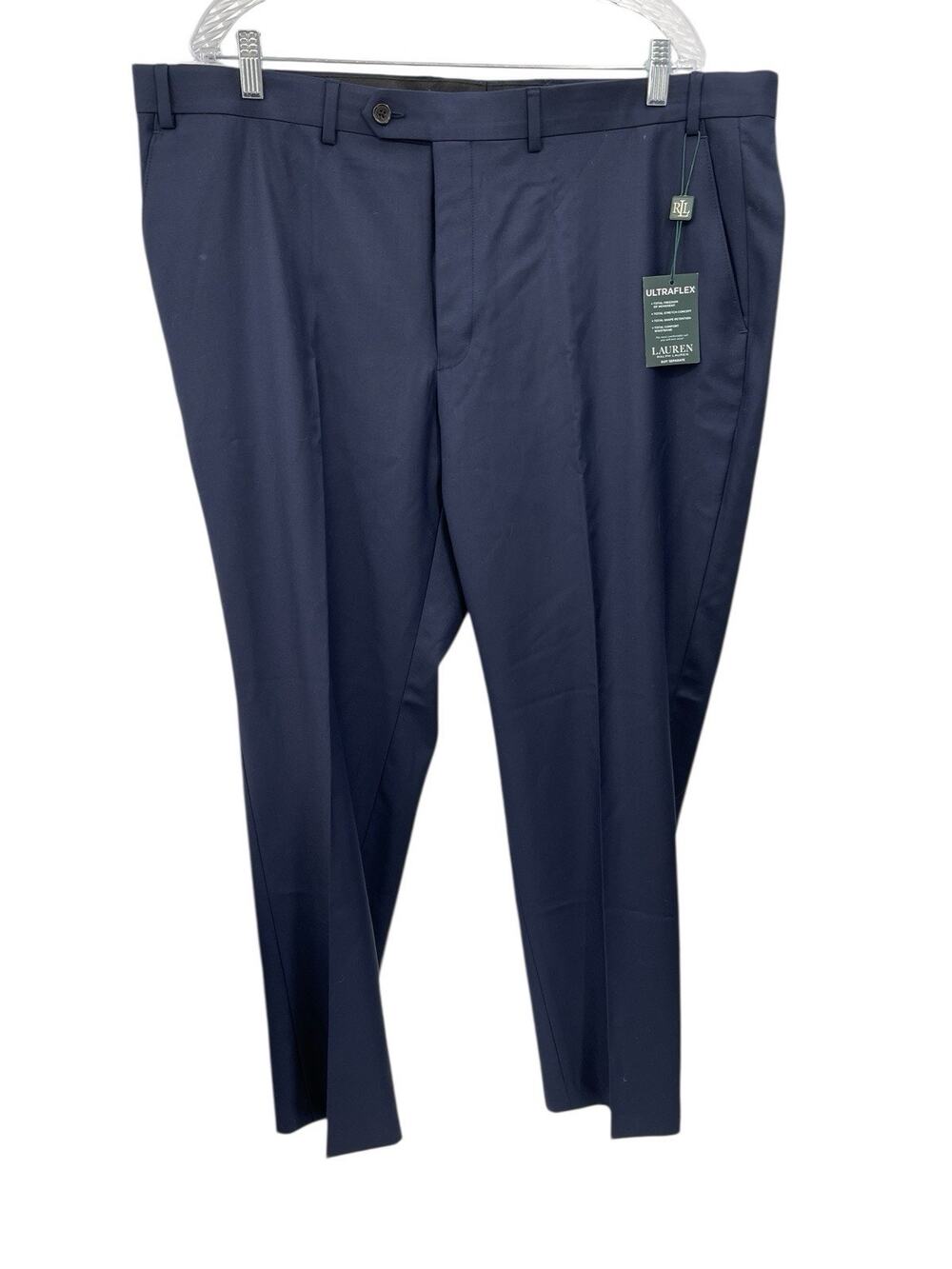 NWT Lauren Ralph Lauren Ultraflex Edgewood Pants Suit Separate Blue 42 X 30